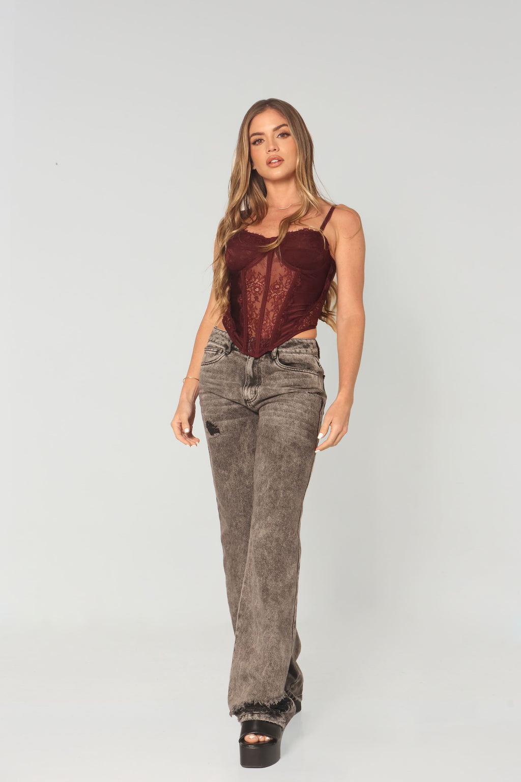 Jean Gris Wide Leg