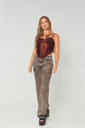 Jean Gris Wide Leg