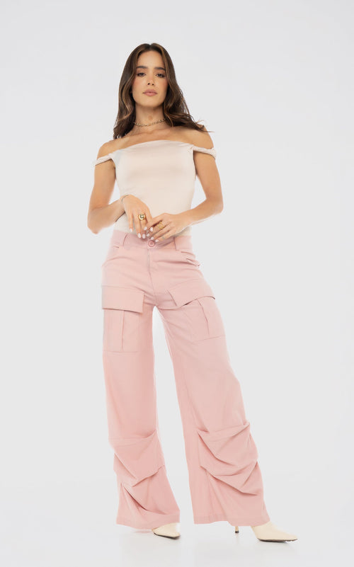 Pink Pleated Pants by Navissi