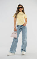 Blue Straight-Leg Jeans
