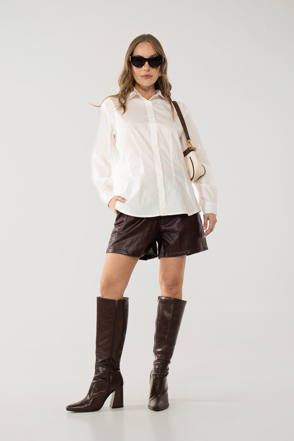 Off-White Long-Sleeve Shirt by Navissi
