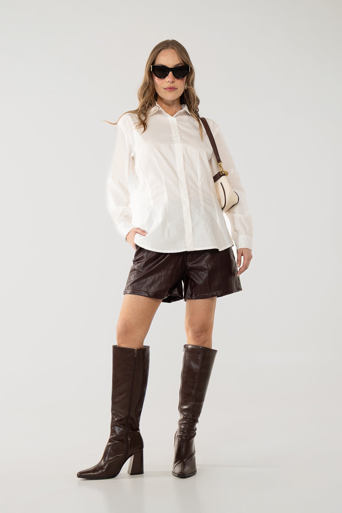 Off-White Long-Sleeve Shirt by Navissi