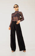 Pantalon Negro Con Bolsillo