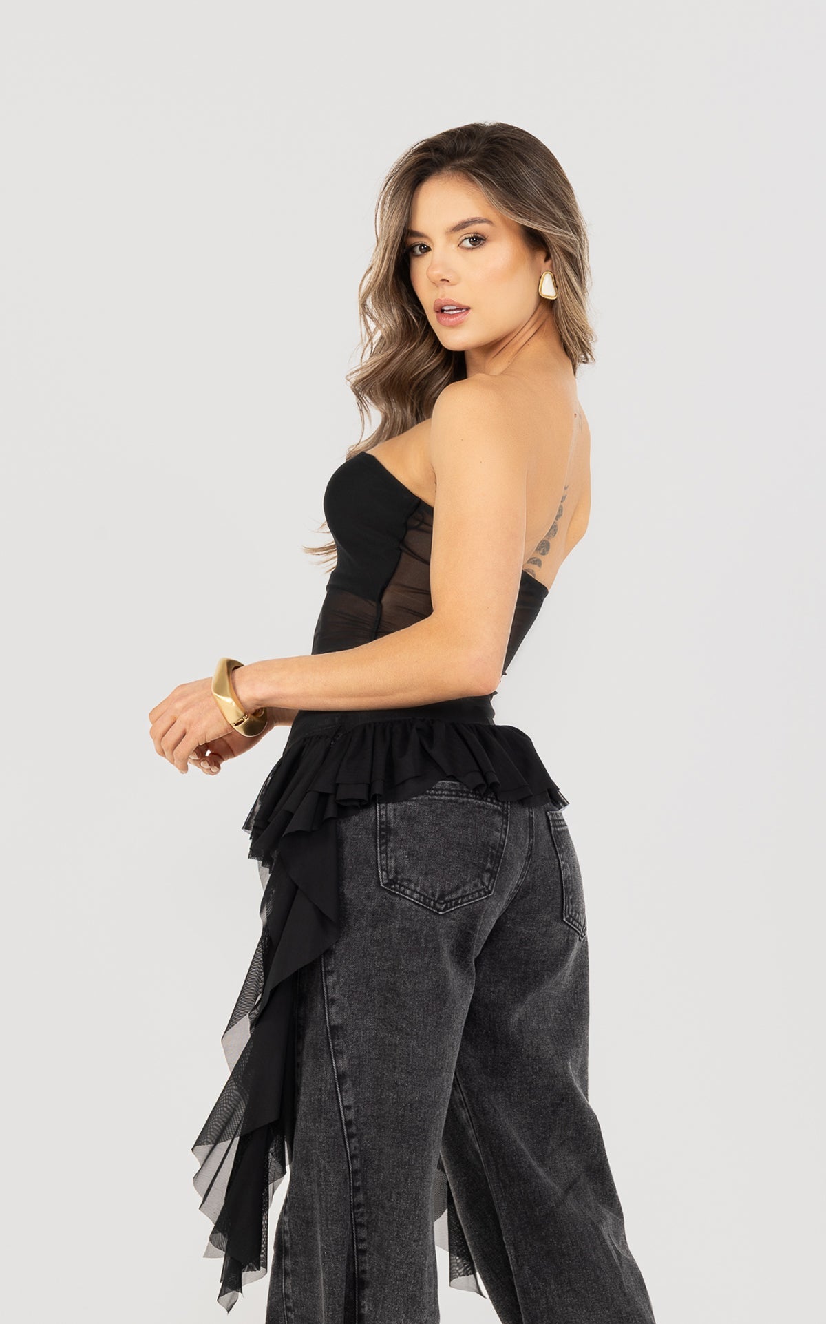 Black Wide-Leg Jeans