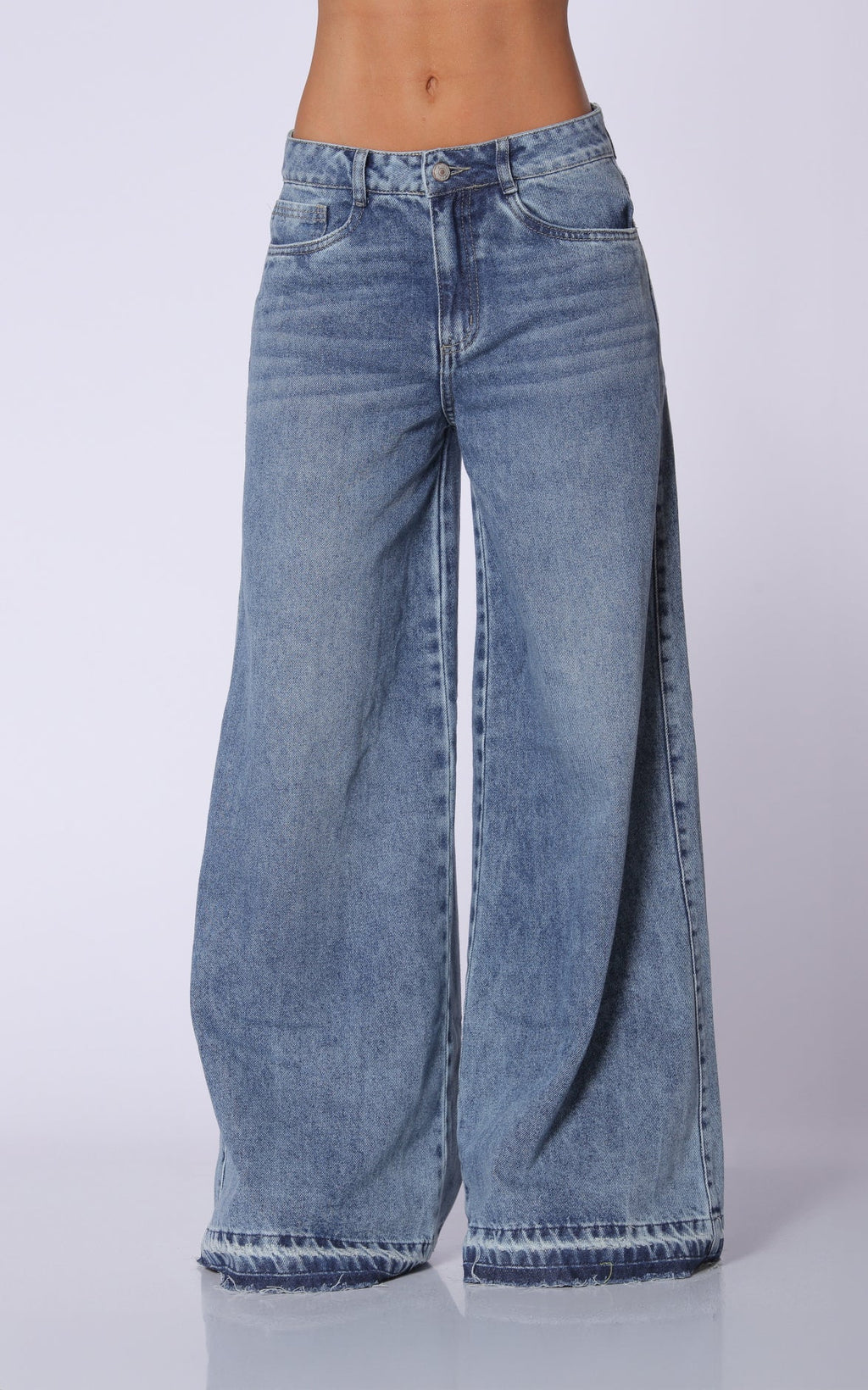 Jean Azul Oscuro Bota Ancha