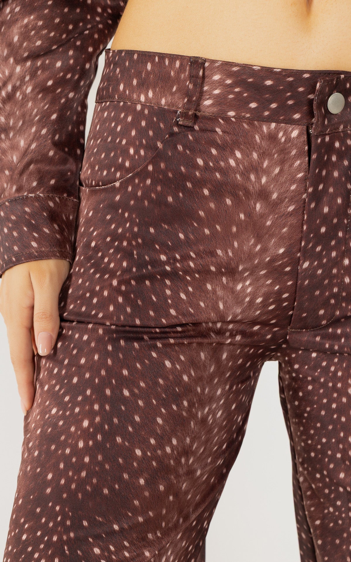 Pantalón Cafe Animal Print Bambi