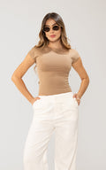 Camiseta Camel Manga Rodada