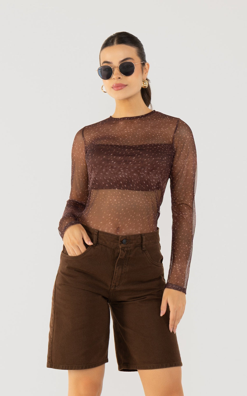 Blusa Café Malla Bambi