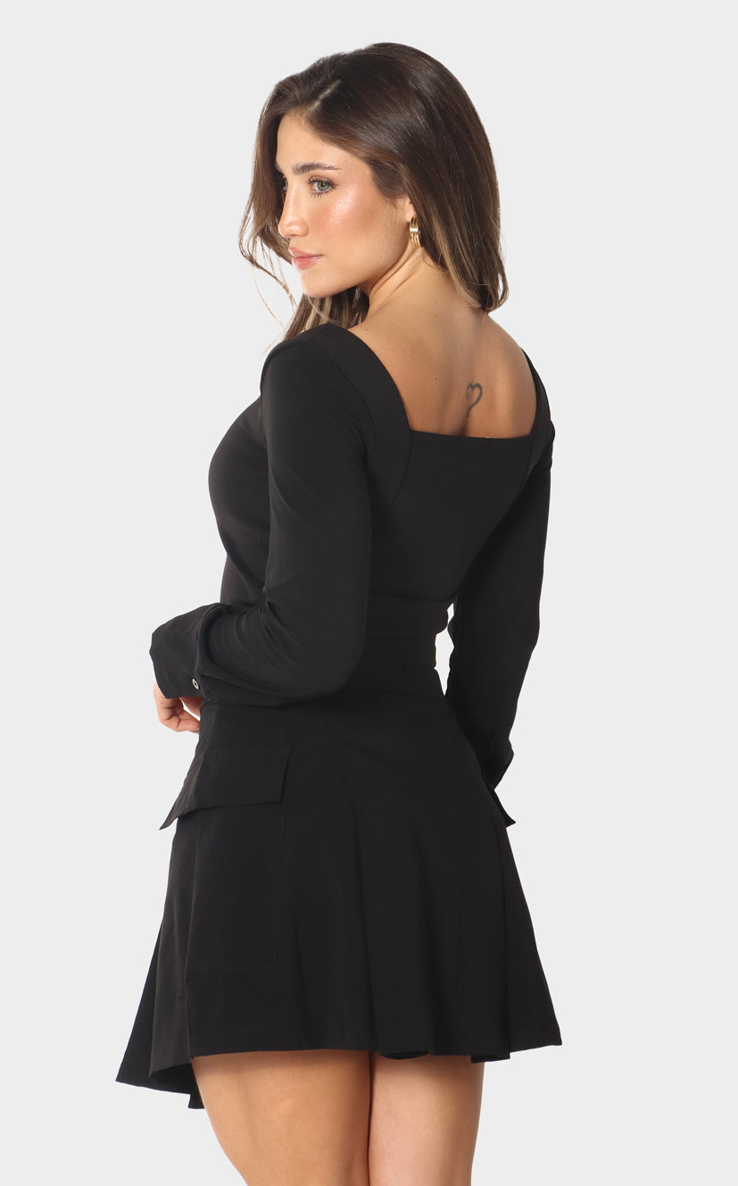 Blusa Negra Manga Larga