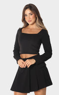Blusa Negra Manga Larga