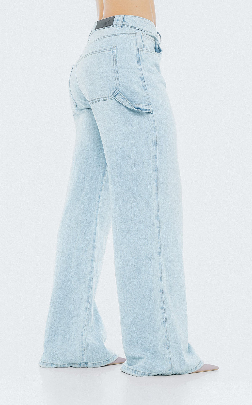 Blue Wide-Leg Jeans