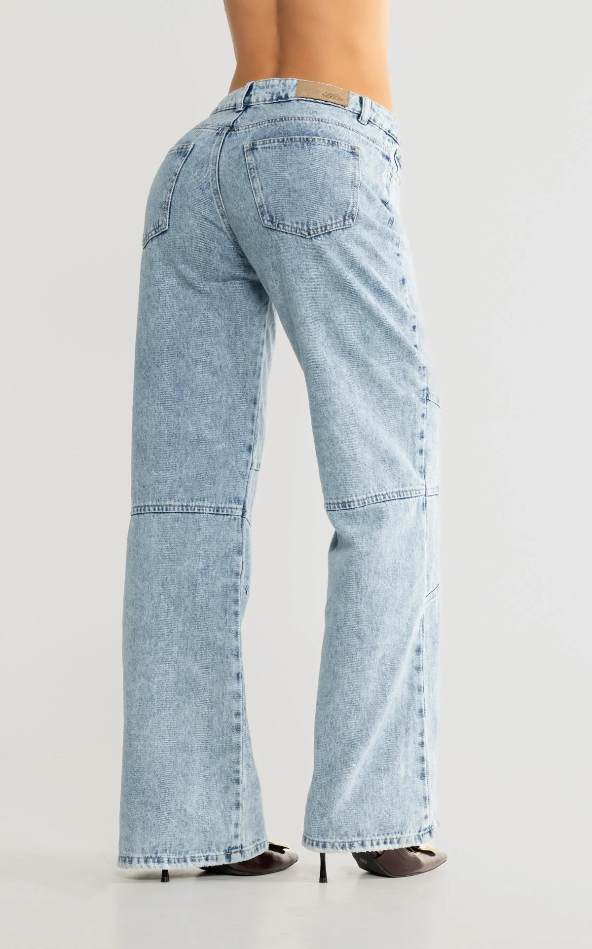 Blue Straight-Leg Jeans