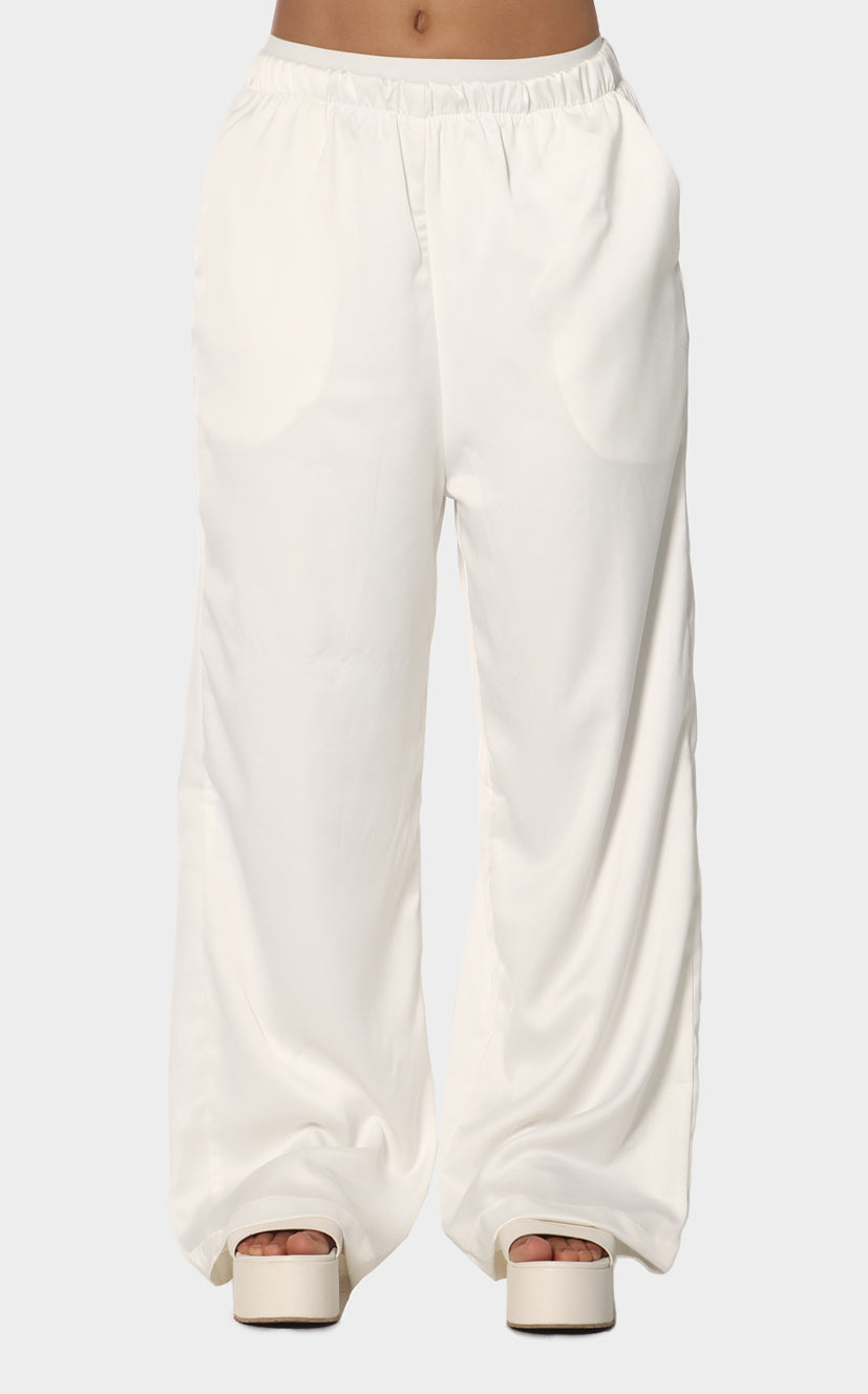 Pantalón Marfil Con Elástico