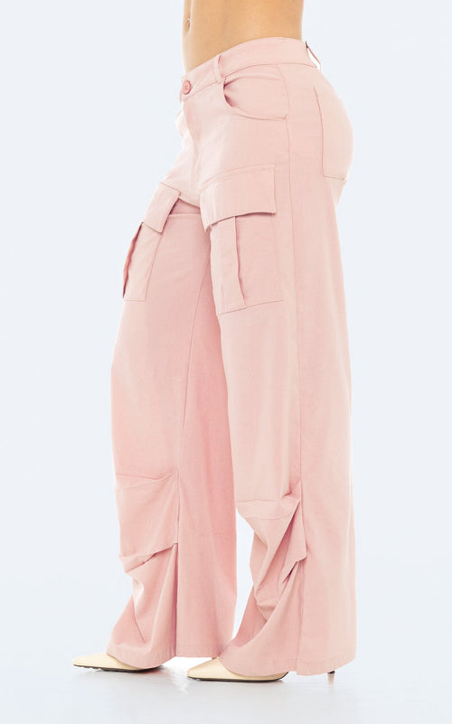 Pink Pleated Pants by Navissi