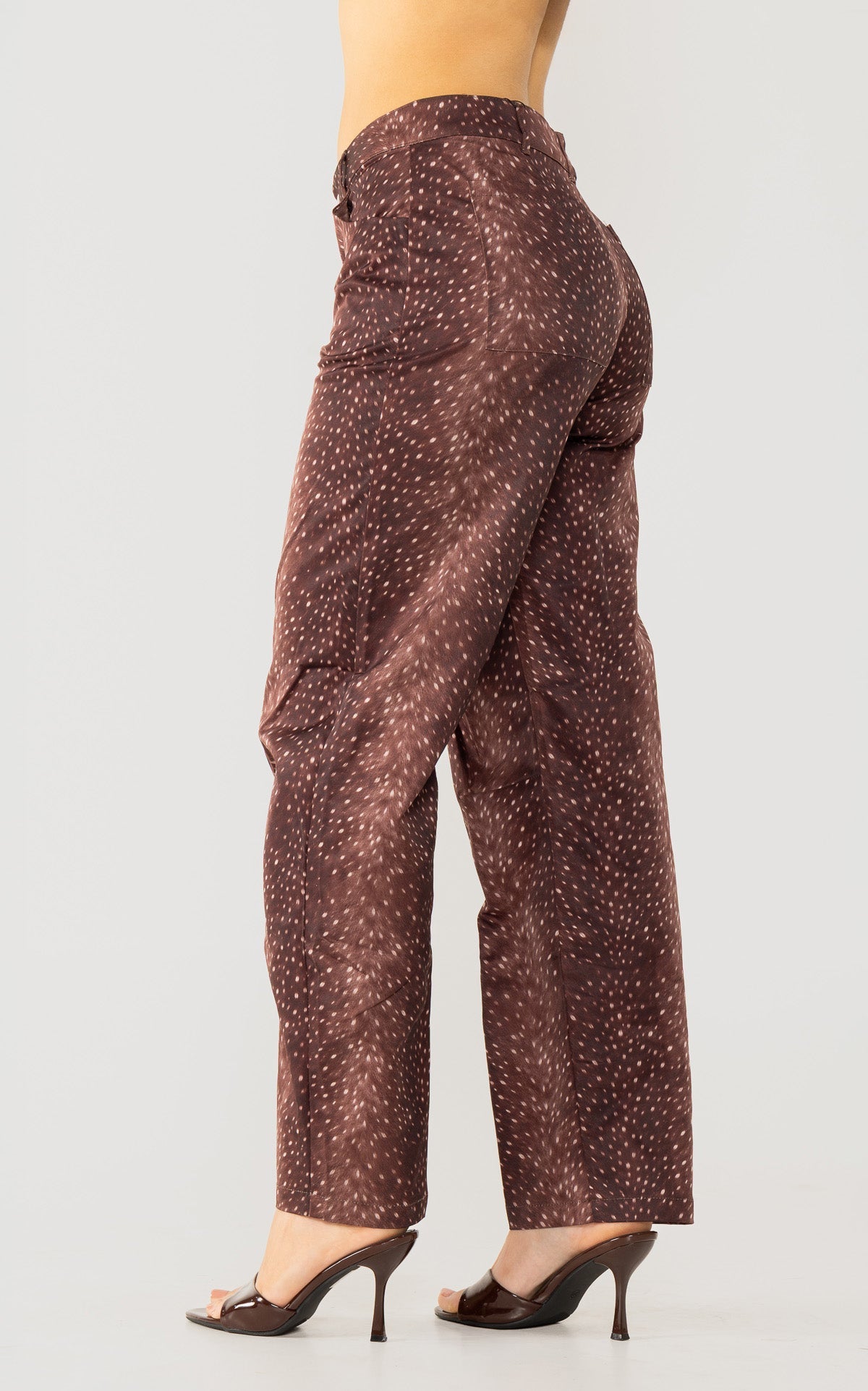 Pantalón Cafe Animal Print Bambi