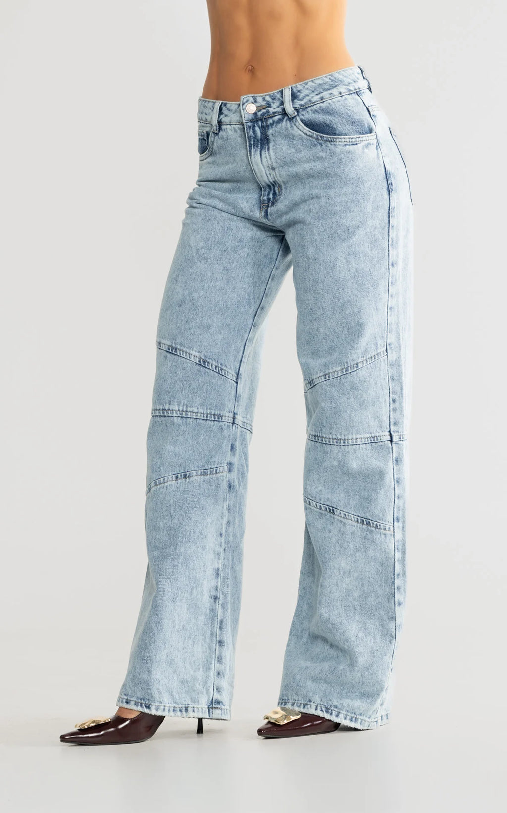 Blue Straight-Leg Jeans