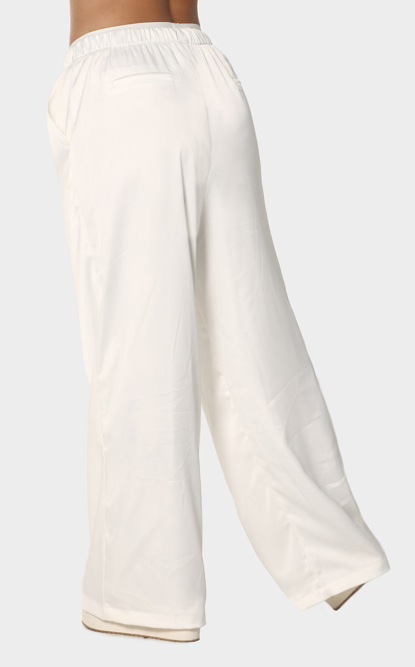 Pantalón Marfil Con Elástico