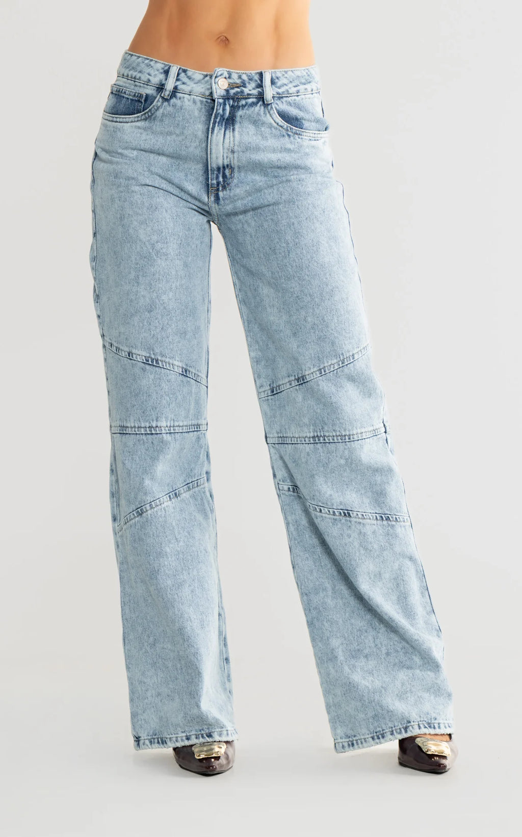 Blue Straight-Leg Jeans