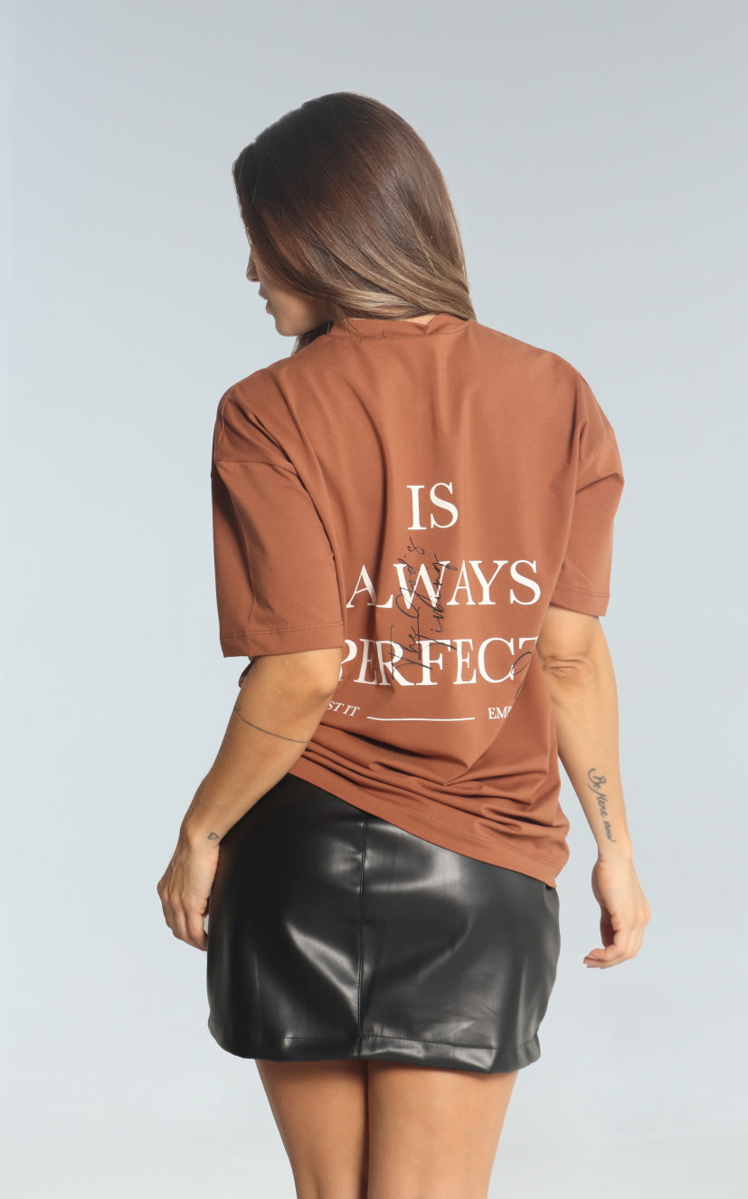 Camiseta Terracota Oversize