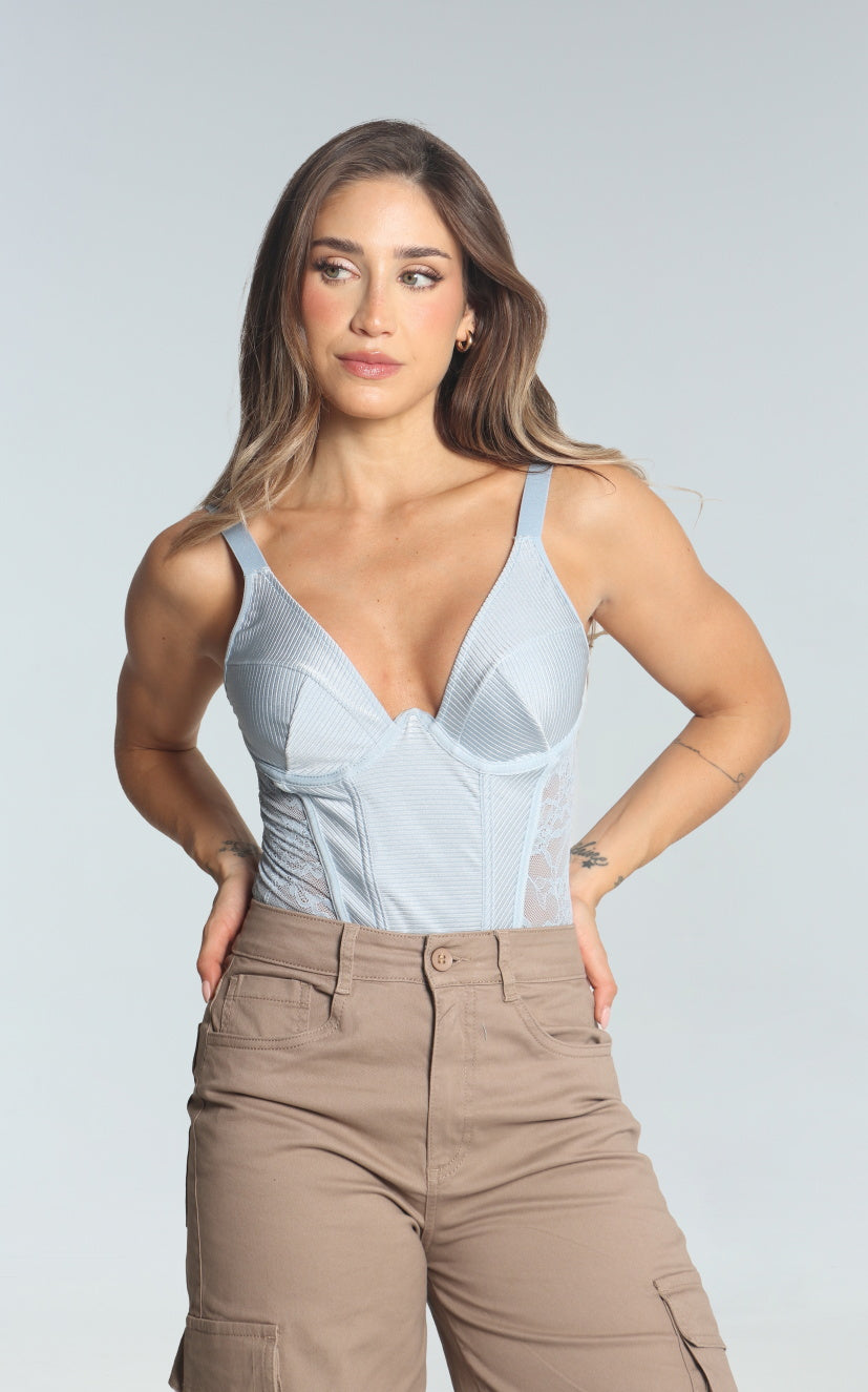 Body Baby Blue Drapeado
