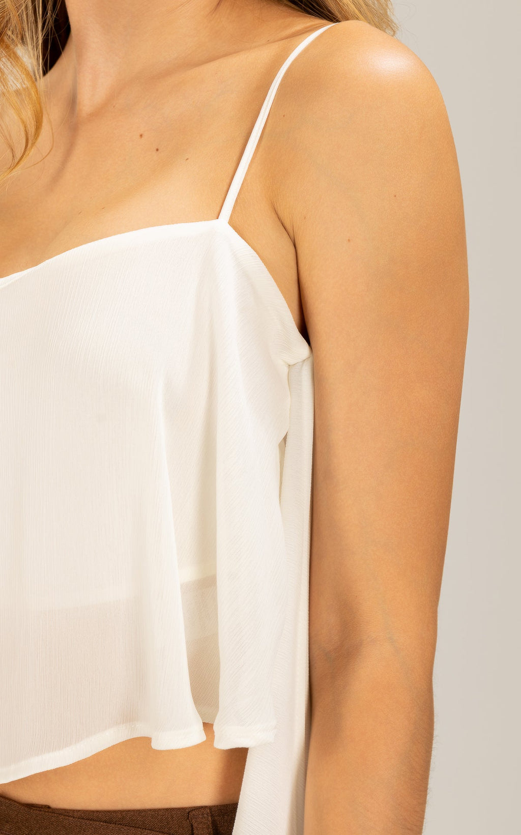 Blusa Marfil Golas en Laterales