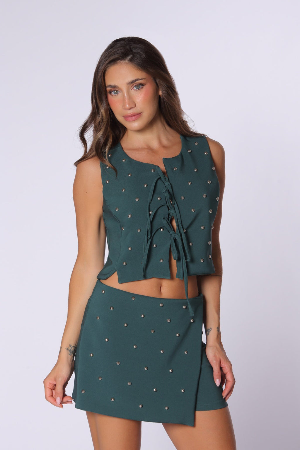 Blusa Verde Pino Moños
