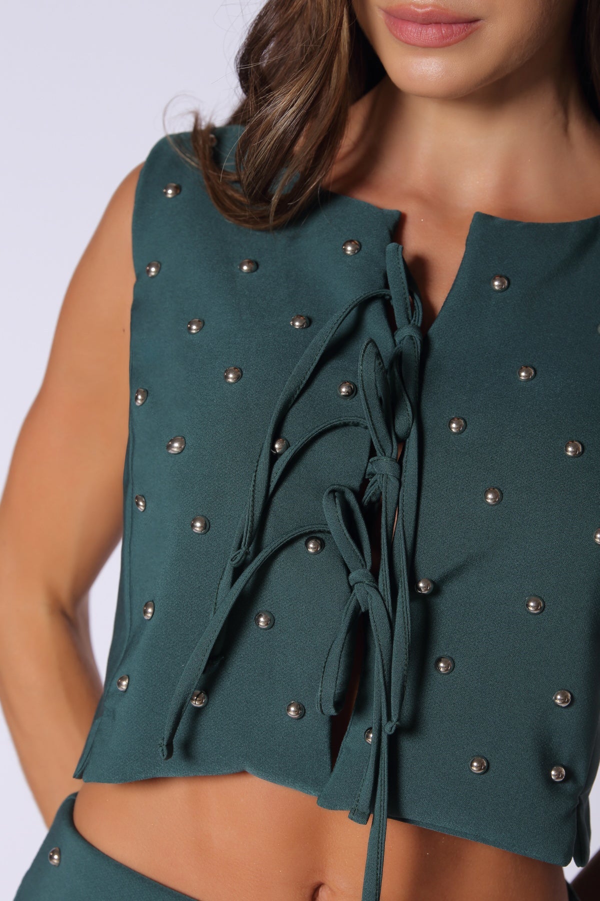 Blusa Verde Pino Moños