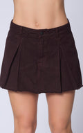 Wine Denim Skort