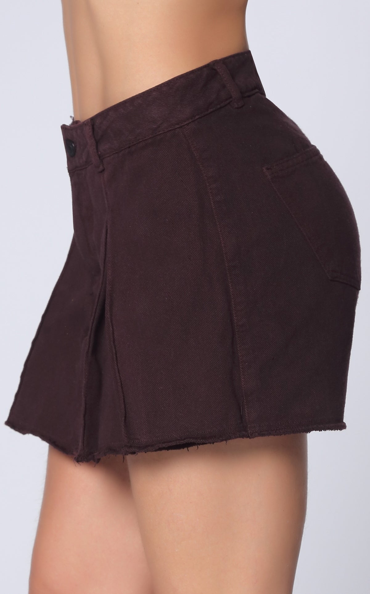 Wine Denim Skort
