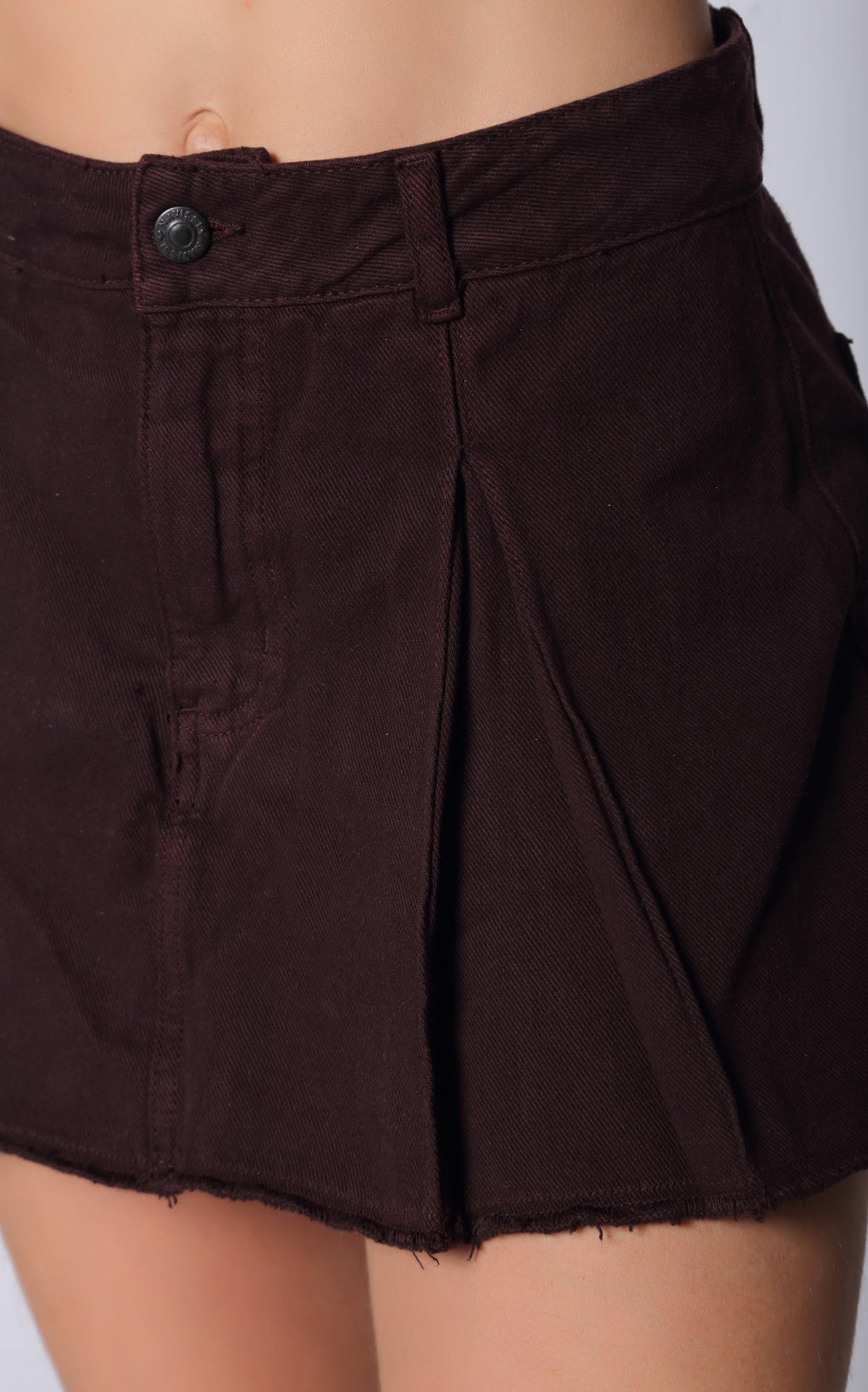 Wine Denim Skort