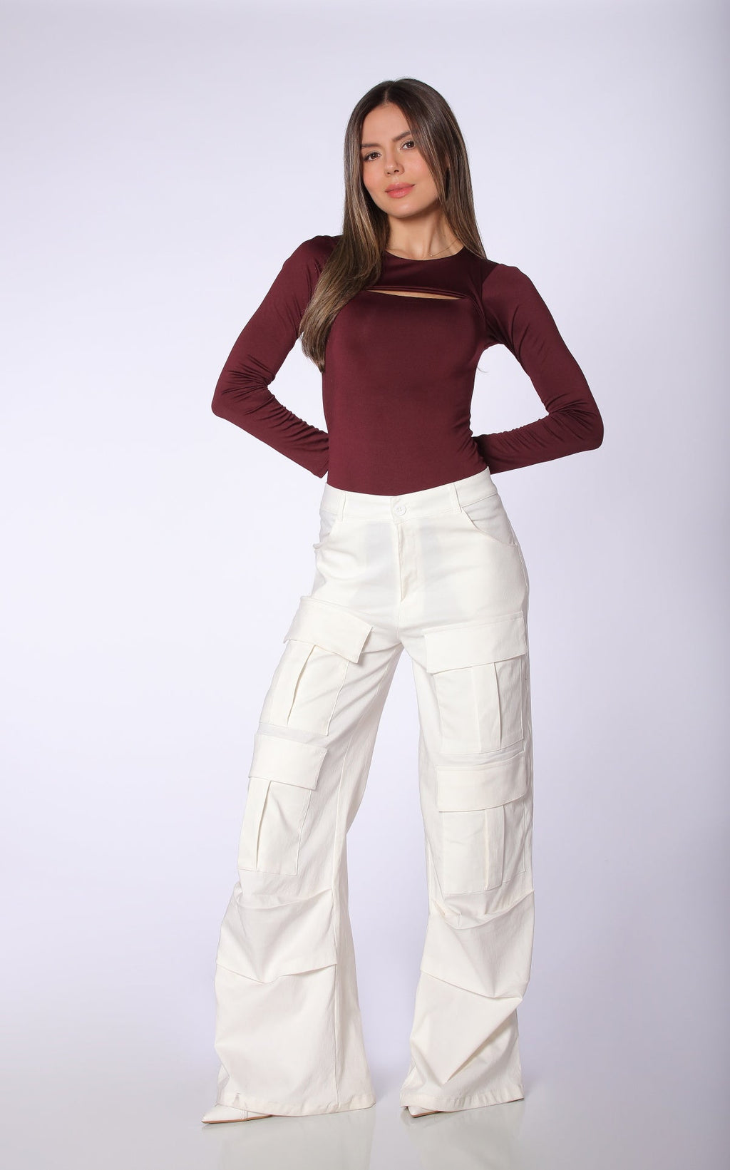 Pantalón Marfil Cargo