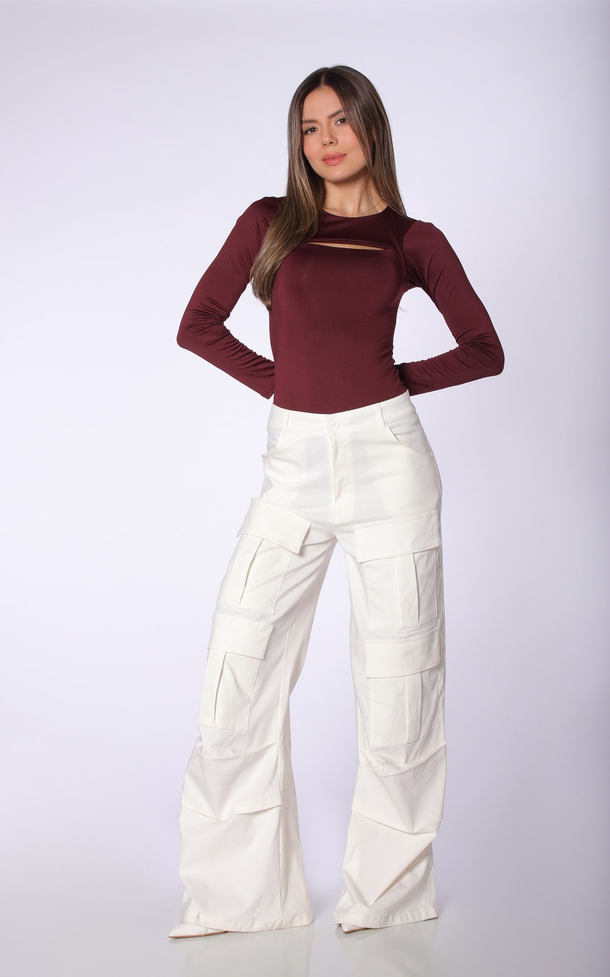 Pantalón Marfil Cargo