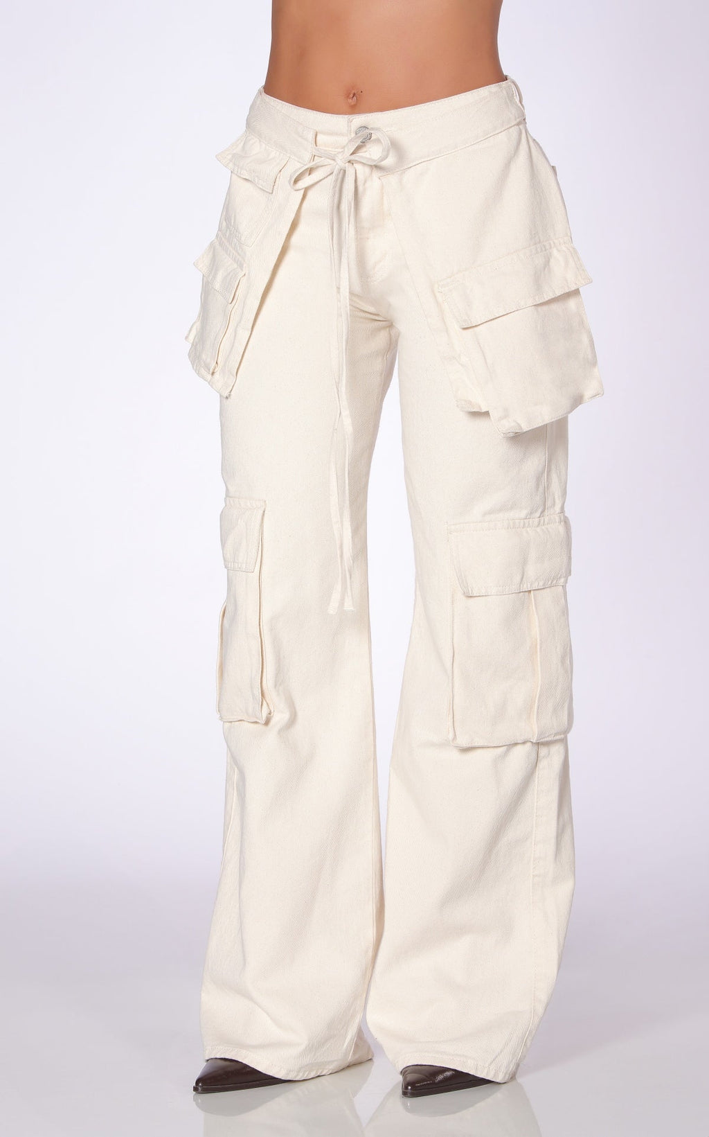 Ivory Straight-Leg Jeans