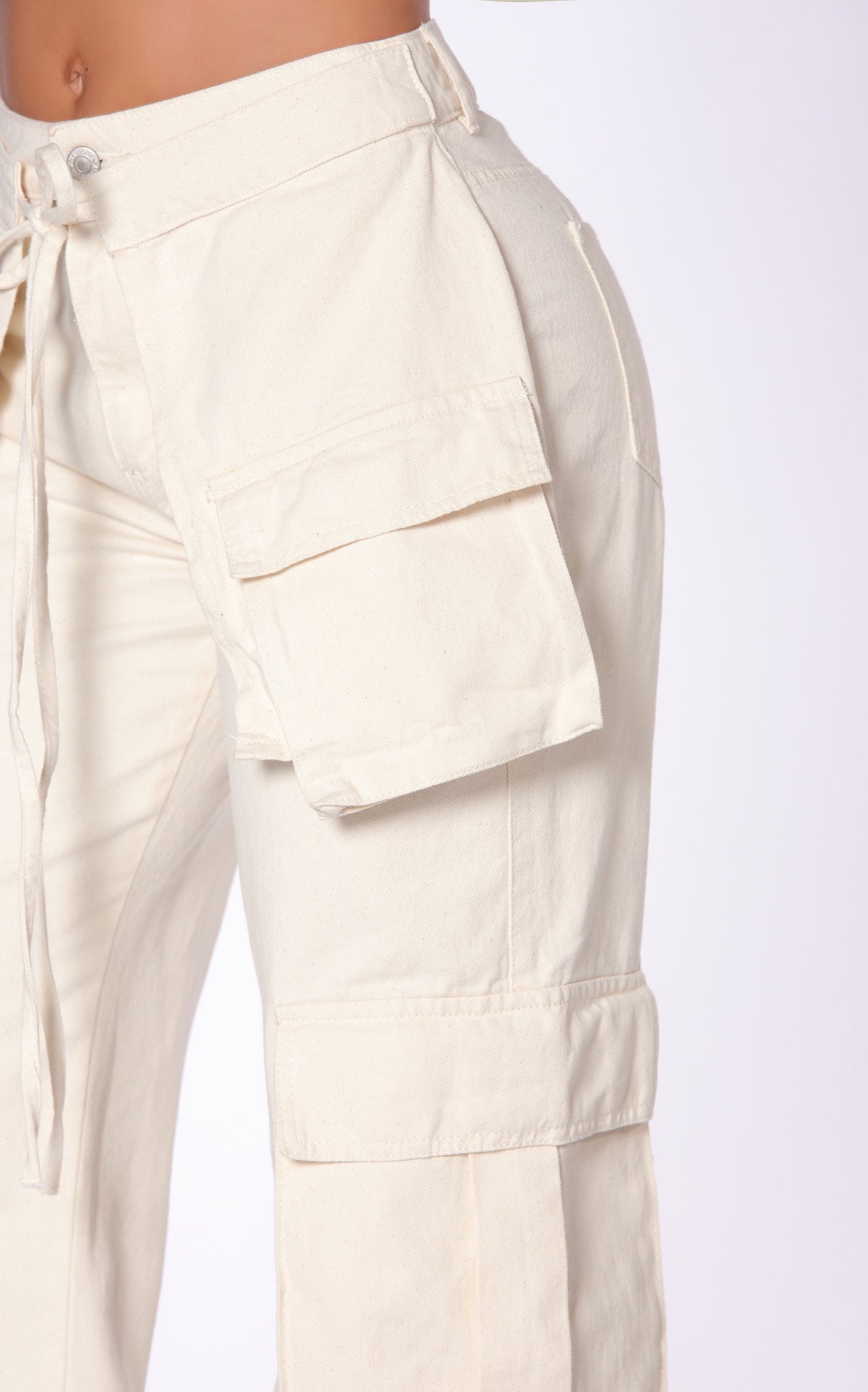 Ivory Straight-Leg Jeans