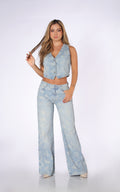 Jean Azul Semi Wide Leg