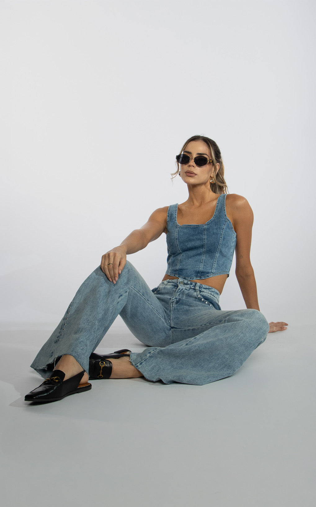 Blusa Denim Azul