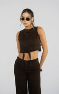 Chocolate Denim Blouse