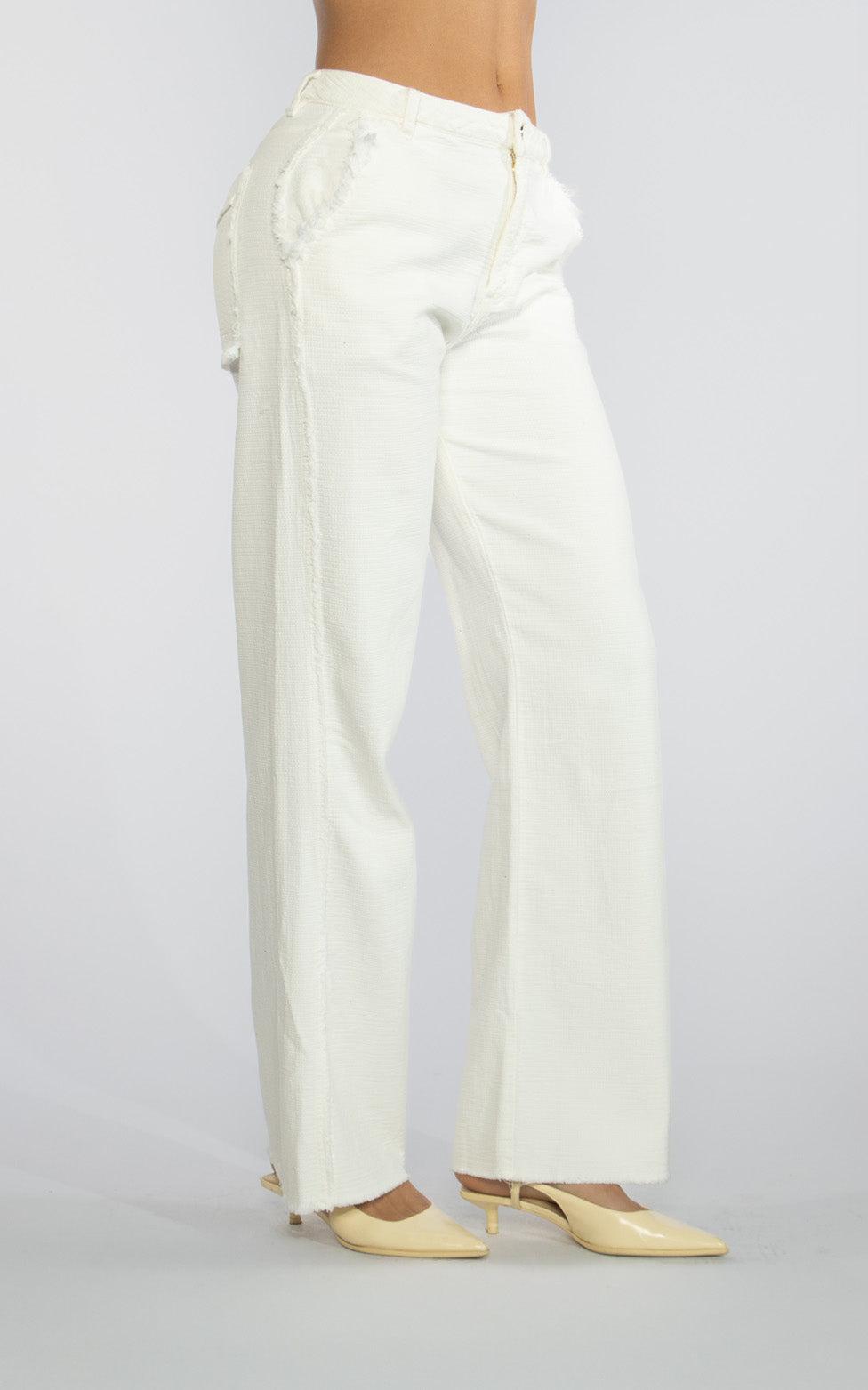 Ivory Straight-Leg Jeans