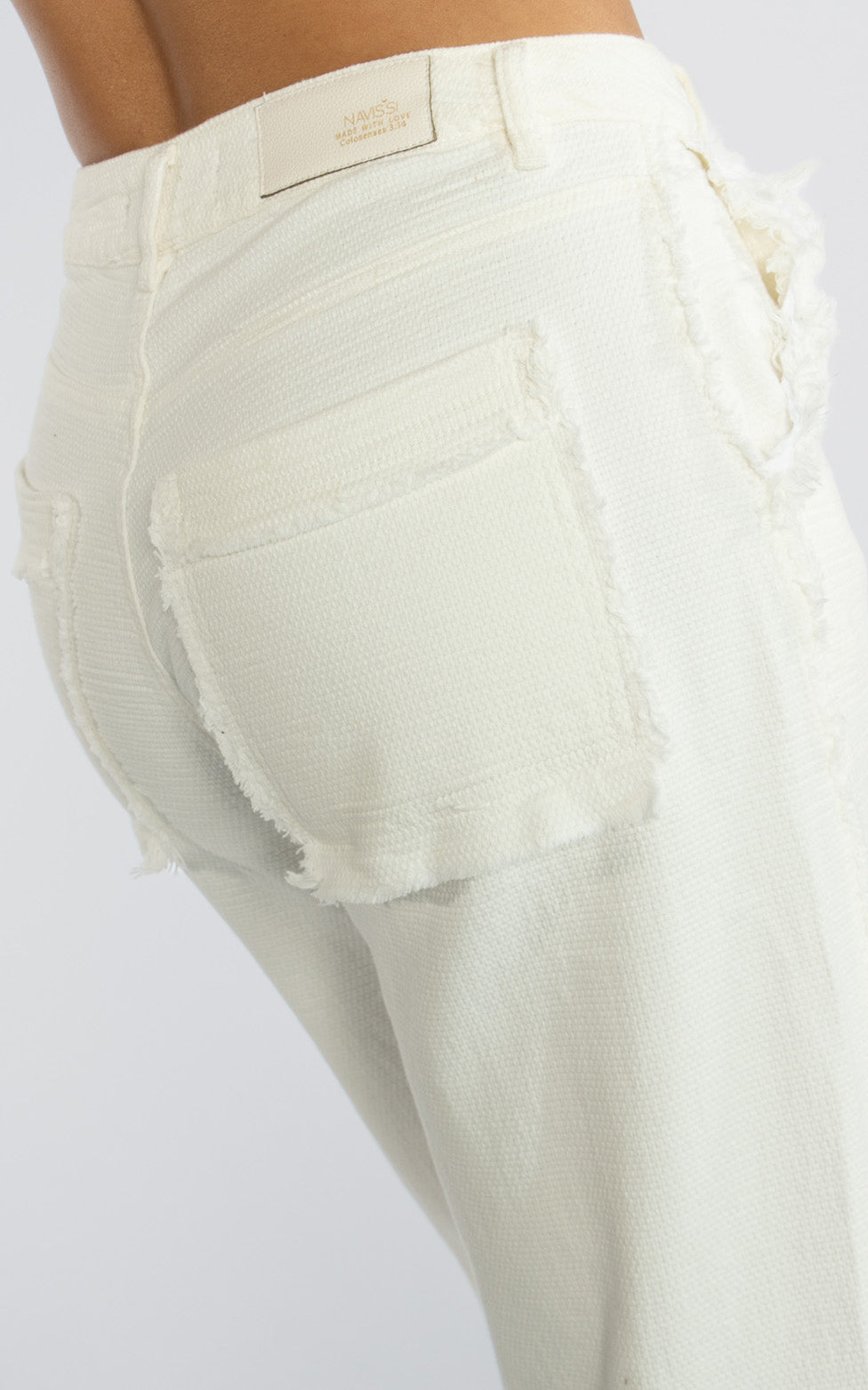 Ivory Straight-Leg Jeans
