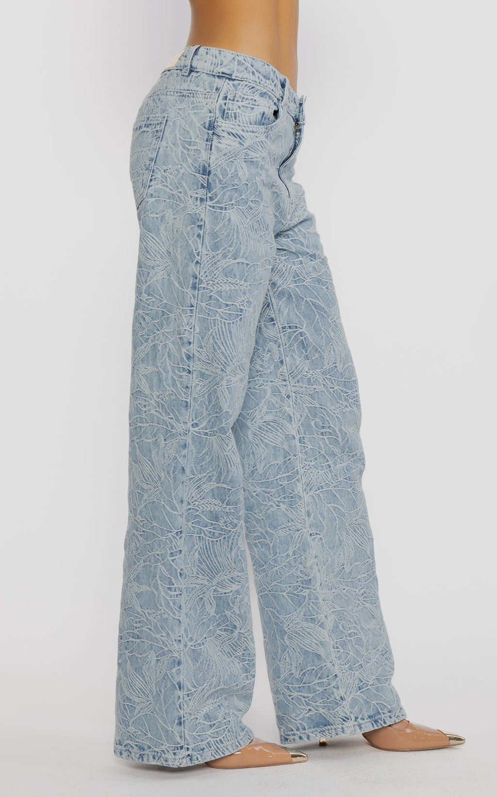 Blue Wide-Leg Jeans by Navissi