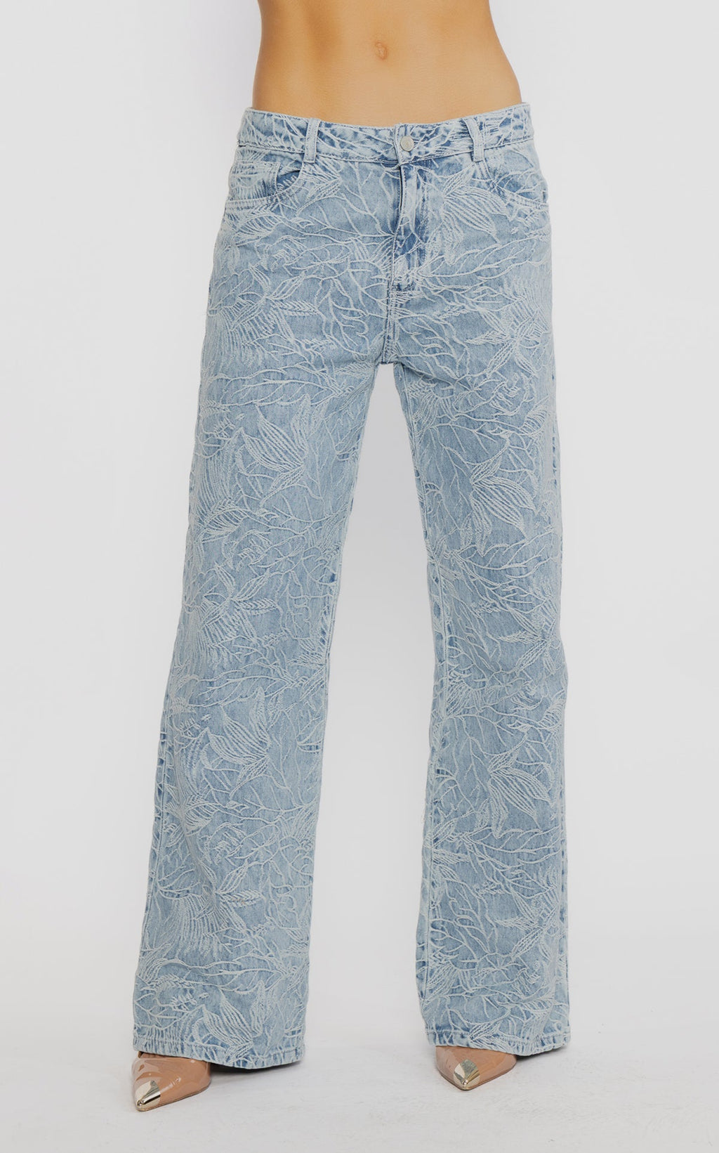 Blue Wide-Leg Jeans by Navissi