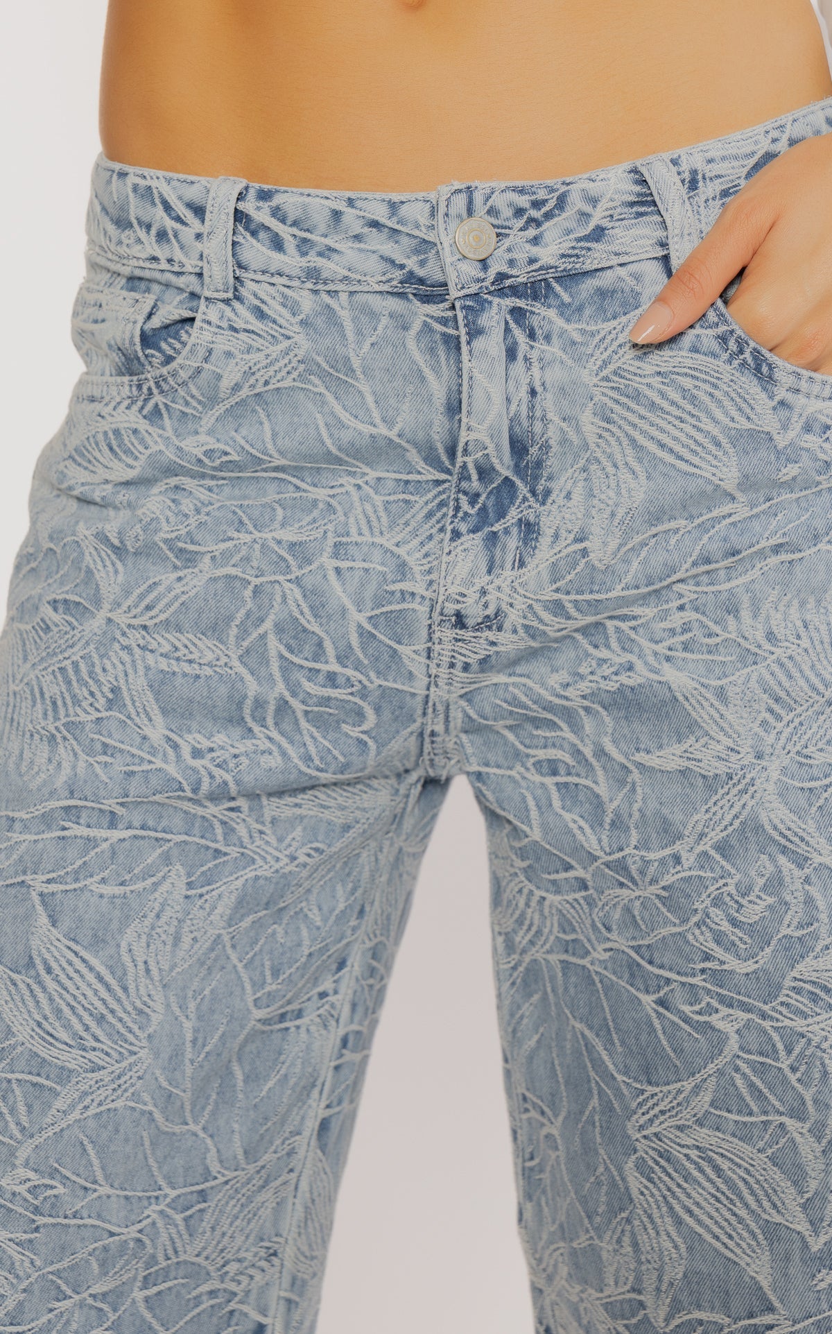 Blue Wide-Leg Jeans by Navissi