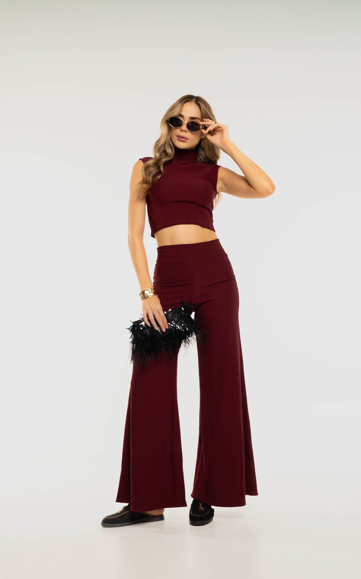 Pantalón Vinotinto Rib