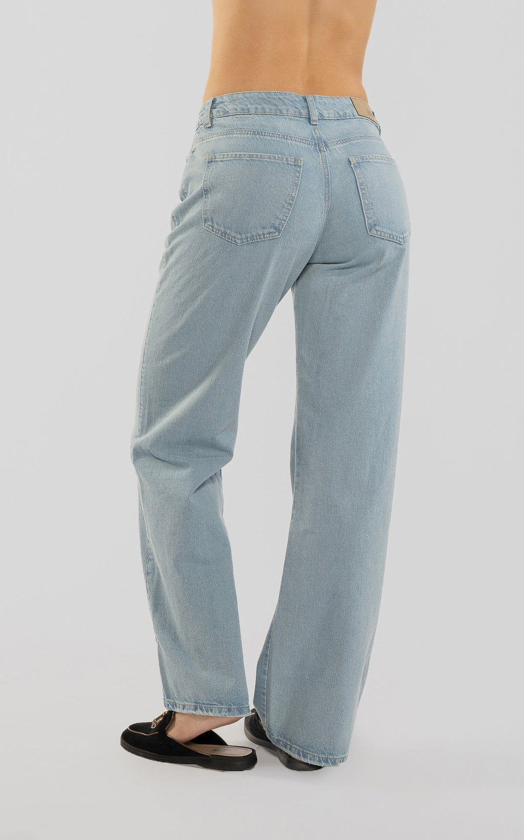 Blue Straight-Leg Jeans