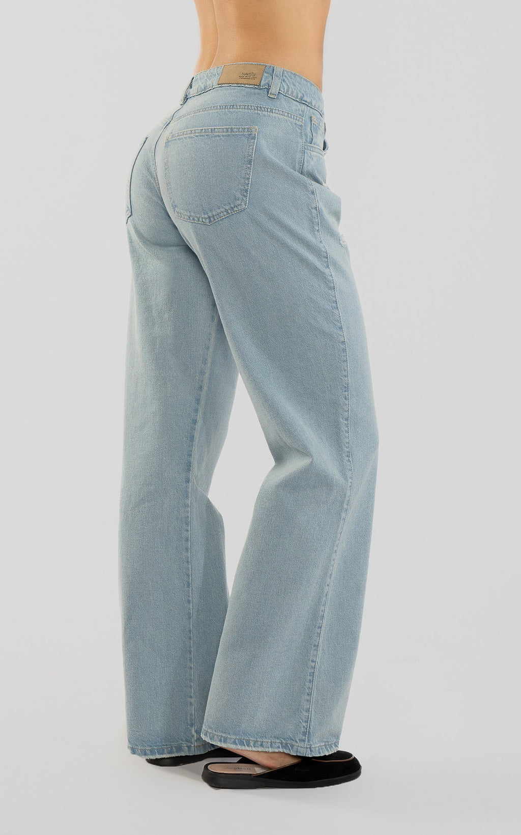 Blue Straight-Leg Jeans