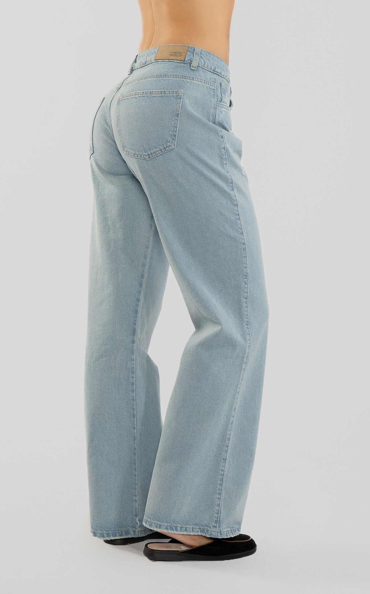 Blue Straight-Leg Jeans