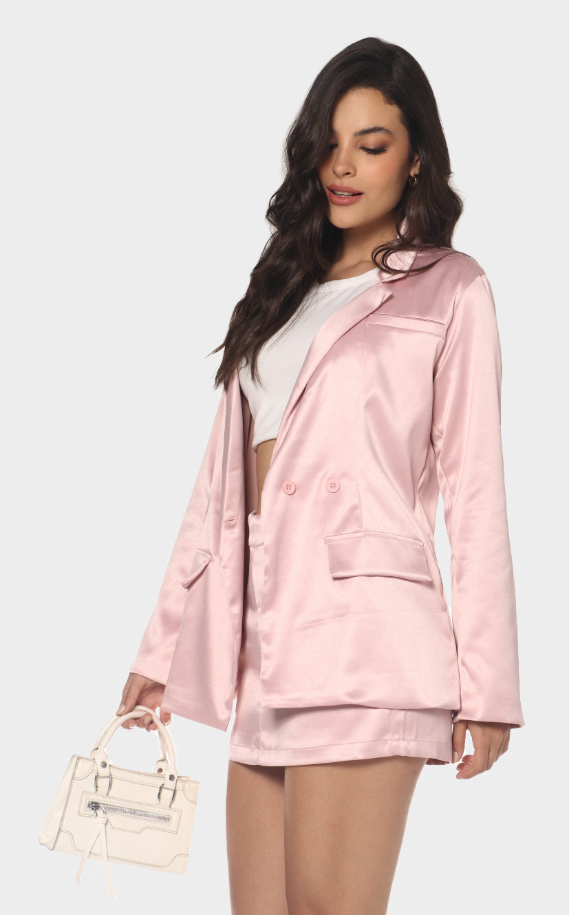 Blazer Rosa Tipo Sastre
