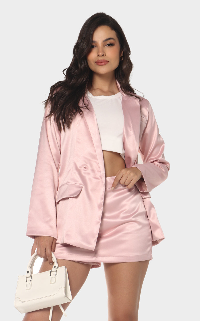 Blazer Rosa Tipo Sastre