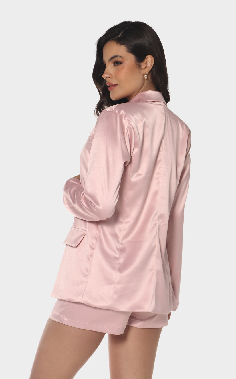 Blazer Rosa Tipo Sastre