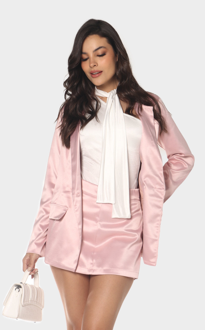 Blazer Rosa Tipo Sastre